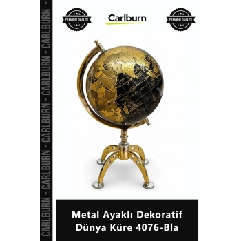 Özel Üretim Ofis Hediyesi Masa Üstü Modern Tasarım Şık Metal Ayaklı Dekoratif Dünya Küre 4076Bla