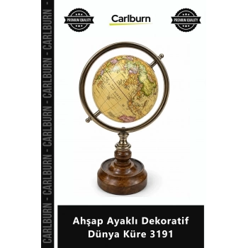 Özel Üretim Şık Modern Ofis Hediyesi Retro Masaüstü Estetik Ahşap Ayaklı Dekoratif Dünya Küre 3191