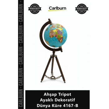 Özel Üretim Ofis Ev Şık Tasarım Retro Eskitme Harita Ahşap Tripot Ayaklı Dekoratif Dünya Küre 4167B