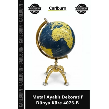 Özel Üretim Modern Ofis Hediyesi Lüks Masa Üstü Aksesuar Metal Ayaklı Dekoratif Dünya Küre 4076B
