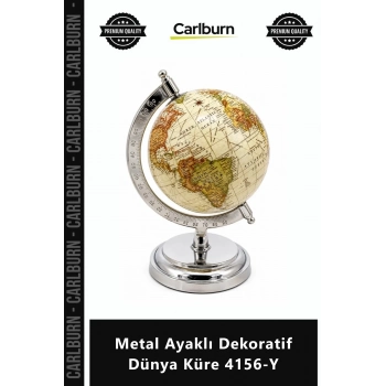 Özel Üretim Modern Şık Ofis Masaüstü Coğrafi Tasarım Hediye Metal Ayaklı Dekoratif Dünya Küre 4156Y
