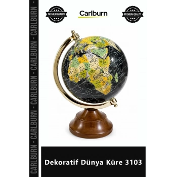 Özel Üretim Modern Ofis Masaüstü Aksesuar Hediyelik Şık Büyük Boy Kaliteli Dekoratif Dünya Küre 3103