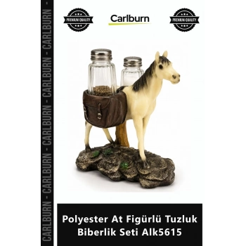 Özel Üretim Dekoratif Şık Tasarım Hediyelik Mutfak Polyester At Figürlü Tuzluk Biberlik Seti Alk5615