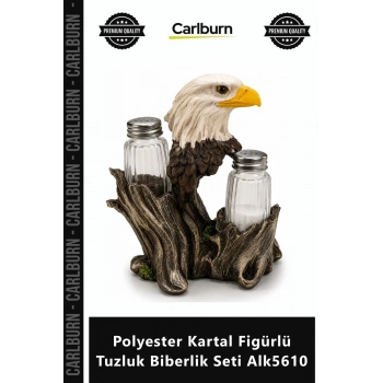 Özel Üretim Şık Dekoratif Sofra Mutfak Gereç Polyester Kartal Figürlü Tuzluk Biberlik Seti Alk5610