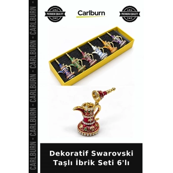 Dekoratif Swarovski Taşlı İbrik Seti 6lı