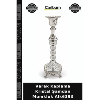 Özel Üretim Dekoratif Salon Ev Aksesuarı Şık Modern Varak Kaplama Kristal Şamdan Mumkluk Alk6393