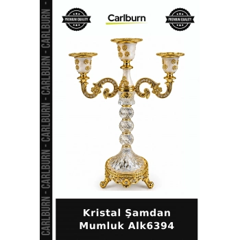Özel Üretim Dekoratif Şık Salon Aksesuar Hediye Modern Ev Işıltılı Kristal Şamdan Mumluk Alk6394