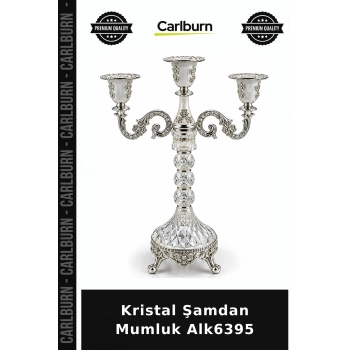 Özel Üretim Dekoratif Salon Aksesuar Şık Kristal Şamdan Mumluk Alk6395