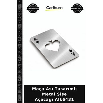 Özel Üretim Bar Aksesuarı Hediyelik Erkek Hediyesi Maça Ası Tasarımlı Metal Şişe Açacağı Alk6431