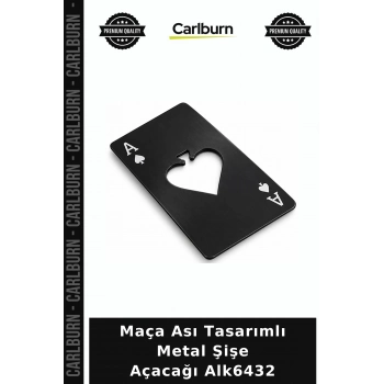 Özel Üretim Bar Mutfak Aksesuar Hediye Maça Ası Tasarımlı Metal Şişe Açacağı Alk6432