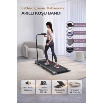 #KoşuBandı Profesyonel Ev Spor Ekipmanı Ultra Sessiz Motor Katlanabilir Tasarım Akıllı Koşu Bandı