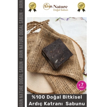 #ardıçkatranı Güzel Kokulu El Yüz Saç Vücut Orijinal Bitkisel Ardıç Katranı Sabunu 120g - 7 Adet