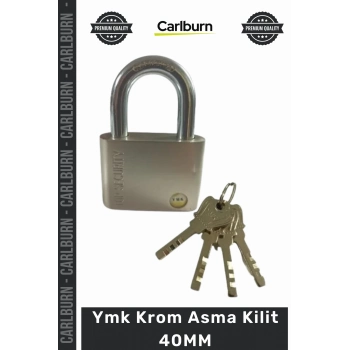 #AsmaKilit Sertleştirilmiş Çelik Halka Disk Silindir Mekanizmalı Güvenlik Ymk Krom Asma Kilit 40MM
