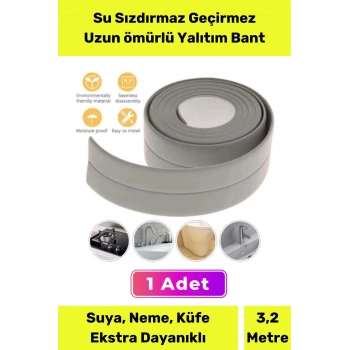 Bant 3.2m Ekstra Güçlü Su Geçirmez Sızdırmaz Dayanıklı Yalıtım Tamir Küf Önleyici Gri