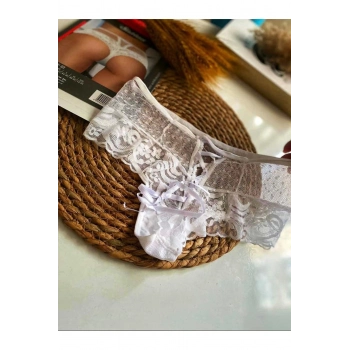 #FanteziKülot Hijyenik Kutulu Şık Kaliteli Tasarım Pamuklu Beyaz Kadın Puanlı Külot Margarita