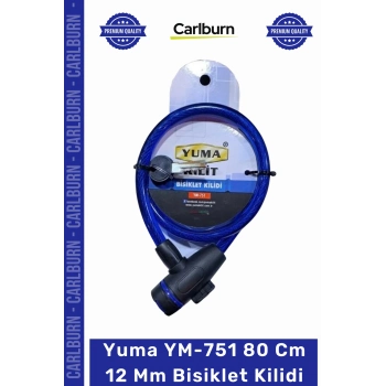 #BisikletKilidi Dayanıklı Çelik Halat Pvc Kaplı Güvenli Koruma YM751 80 Cm 12 Mm Bisiklet Kilidi