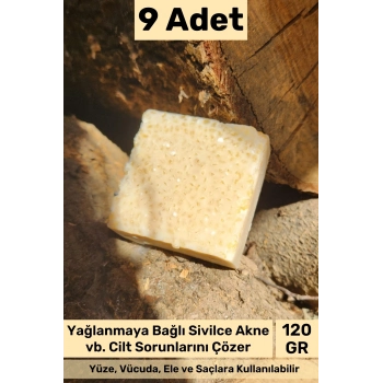 #bitkiselsabun %100 Doğal Güzel Kokulu El Yüz Saç Vücut Orijinal Bitkisel Pirinç Sabun 120g - 9 Adet