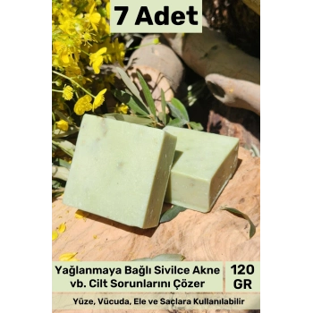 #bitkiselsabun Doğal Güzel Kokulu El Yüz Saç Vücut Orijinal Bitkisel Çay Ağacı Sabunu 120g - 7 Adet