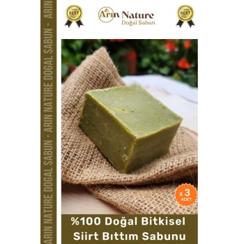 #bıttım %100 Doğal Güzel Kokulu El Yüz Saç Vücut Orijinal Bitkisel Siirt Bıttım Sabunu 120g - 3 Adet