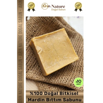 #bıttım Doğal Güzel Kokulu El Yüz Saç Vücut Orijinal Bitkisel Mardin Bıttım Sabunu 120g - 10 Adet