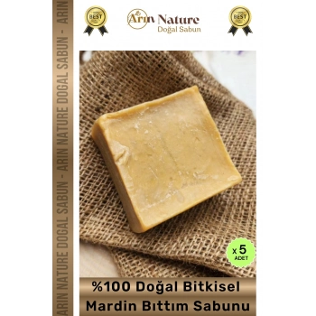 #bıttım Doğal Güzel Kokulu El Yüz Saç Vücut Orijinal Bitkisel Mardin Bıttım Sabunu 120g - 5 Adet