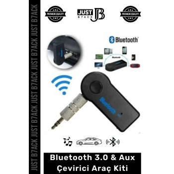 #BluetoothAux 4 Saat Bataryalı Uyku Mod Usb Şarjlı Bluetooth 3.0 Aux Müzik Alıcısı Telefon Araç Kiti
