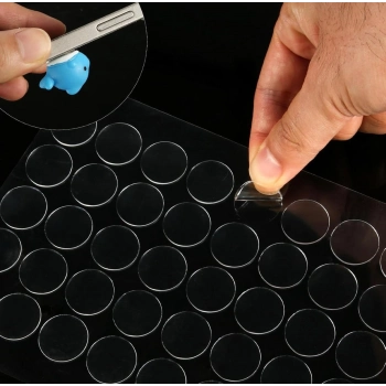 #MontajMacunu Güçlü Çift Taraflı Şeffaf Nano Adsorpsiyon Teknoloji Tak-Çıkar 420 Adet Montaj Macunu