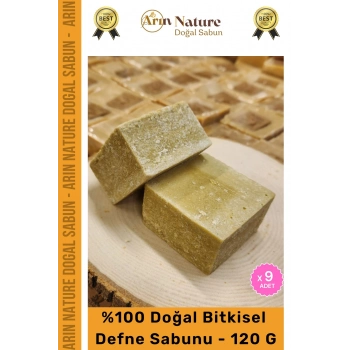 #defnesabunu Doğal Güzel Kokulu El Yüz Saç Vücut Orijinal Bitkisel %100 Defne Sabunu 120g - 9 Adet