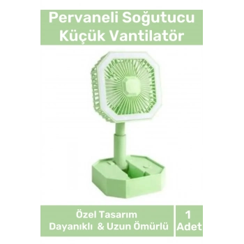 Deluxe Katlanabilir 2 Modlu Usb Şarjlı Sessiz Mini Fan Yelpazeli Pervaneli Soğutucu Vantilatör