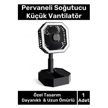 Deluxe Katlanabilir 2 Modlu Usb Şarjlı Sessiz Mini Fan Yelpazeli Pervaneli Soğutucu Vantilatör