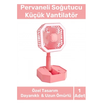 Deluxe Katlanabilir 2 Modlu Usb Şarjlı Sessiz Mini Fan Yelpazeli Pervaneli Soğutucu Vantilatör