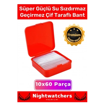 Deluxe Süper Güçlü Yapışkan Kolay Çıkarılabilir Çok Amaçlı 60 Parça Çift Taraflı Şeffaf Bant 10 Adet