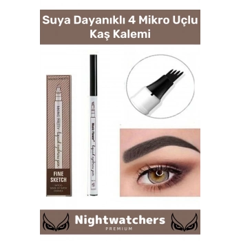 Deluxe Suya Dayanıklı Kalıcı Kolay Uygulanır 4 Mikro Uçlu Kaş Kalem Şekillendirme Boyama Rimeli