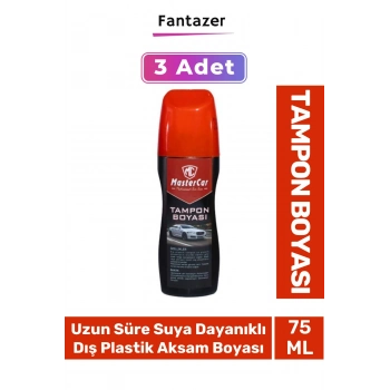 Deluxe Uzun Süre Suya Dayanıklı Eskimiş Kauçuk Yüzey Dış Plastik Aksam Siyah Tampon Boyası 3 Adet