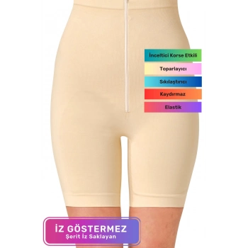 Doğum Sonrası Şekillendirici İz Göstermeyen Sıkılaştırıcı Kadın Fermuarlı Toparlayıcı Klasik Korse