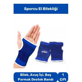 El Bilekliği Nefes Alabilir Rahat Elastik Bilek Avuç İçi Baş Parmak Destek Bandı Sporcu
