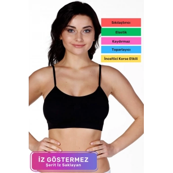 Yeni Sezon Esnek Askılı Pedli Rahat Kadın Konforlu İnce Askılı Pedli Kadın Büstiyer İç Giyim