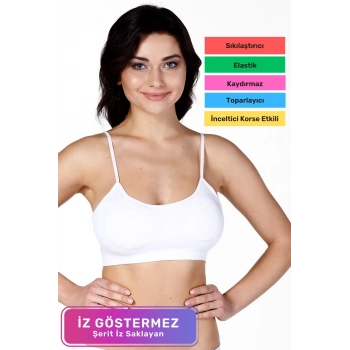 Yeni Sezon Esnek Askılı Pedli Rahat Kadın Konforlu İnce Askılı Pedli Kadın Büstiyer İç Giyim