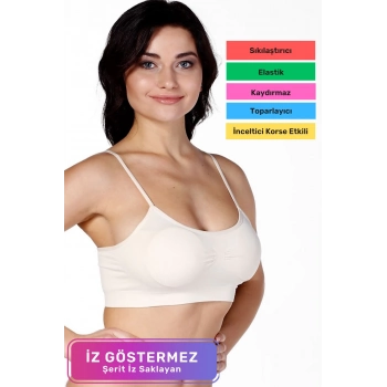 Yeni Sezon Esnek Askılı Pedli Rahat Kadın Konforlu İnce Askılı Pedli Kadın Büstiyer İç Giyim