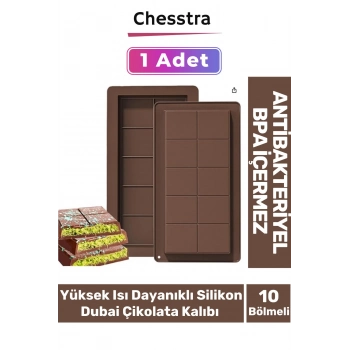 Esnek Bpa İçermez Yüksek Isı Dayanıklı Meşhur Dubai Çikolata Silikon Kalıbı 1 Adet