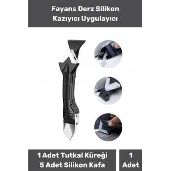 Fayans Derz Dolgu Silikon Kazıyıcı Sıyırıcı Sıyırıcı Doğrayıcı Uygulayıcı 3 in 1 Aparat Mutfak Banyo