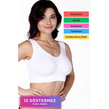 Özel Üretim Günlük Spor Sıkılaştırıcı Toparlayıcı Şekillendirici Kadın Kalın Askılı Pedsiz Rahat Dikişsiz Büstiyer