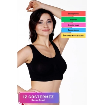 Özel Üretim Günlük Spor Sıkılaştırıcı Toparlayıcı Şekillendirici Kadın Kalın Askılı Pedsiz Rahat Dikişsiz Büstiyer