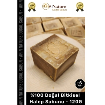 #halepsabunu Güzel Kokulu El Yüz Saç Vücut Orijinal Bitkisel %100 Doğal Halep Sabunu 120g - 6 Adet
