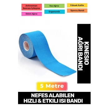 Hızlı Etkili Büyük Boy Kas Eklem Bel Bacak Kol Boyun Sırt Omuz Karın Kalça Ağrı Isı Bandı 5cmx5m