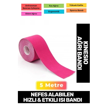 Hızlı Etkili Büyük Boy Kas Eklem Bel Bacak Kol Boyun Sırt Omuz Karın Kalça Ağrı Isı Bandı 5cmx5m