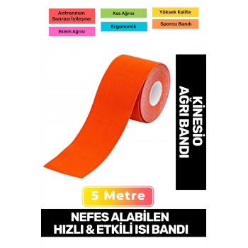 Hızlı Etkili Büyük Boy Kas Eklem Bel Bacak Kol Boyun Sırt Omuz Karın Kalça Ağrı Isı Bandı 5cmx5m