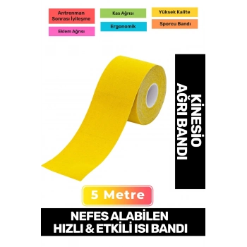 Hızlı Etkili Büyük Boy Kas Eklem Bel Bacak Kol Boyun Sırt Omuz Karın Kalça Ağrı Isı Bandı 5cmx5m