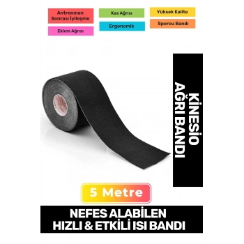 Hızlı Etkili Büyük Boy Kas Eklem Bel Bacak Kol Boyun Sırt Omuz Karın Kalça Ağrı Isı Bandı 5cmx5m