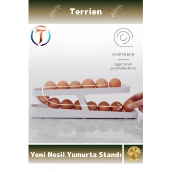 Home Serisi Beyaz Plastik İki Katlı Kullanışlı Pratik Yeni Nesil Yumurta Standı Yer Tasarrufu